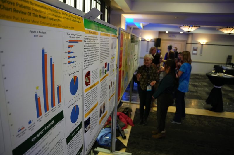 Photograph of poster displays at the Research Showcase